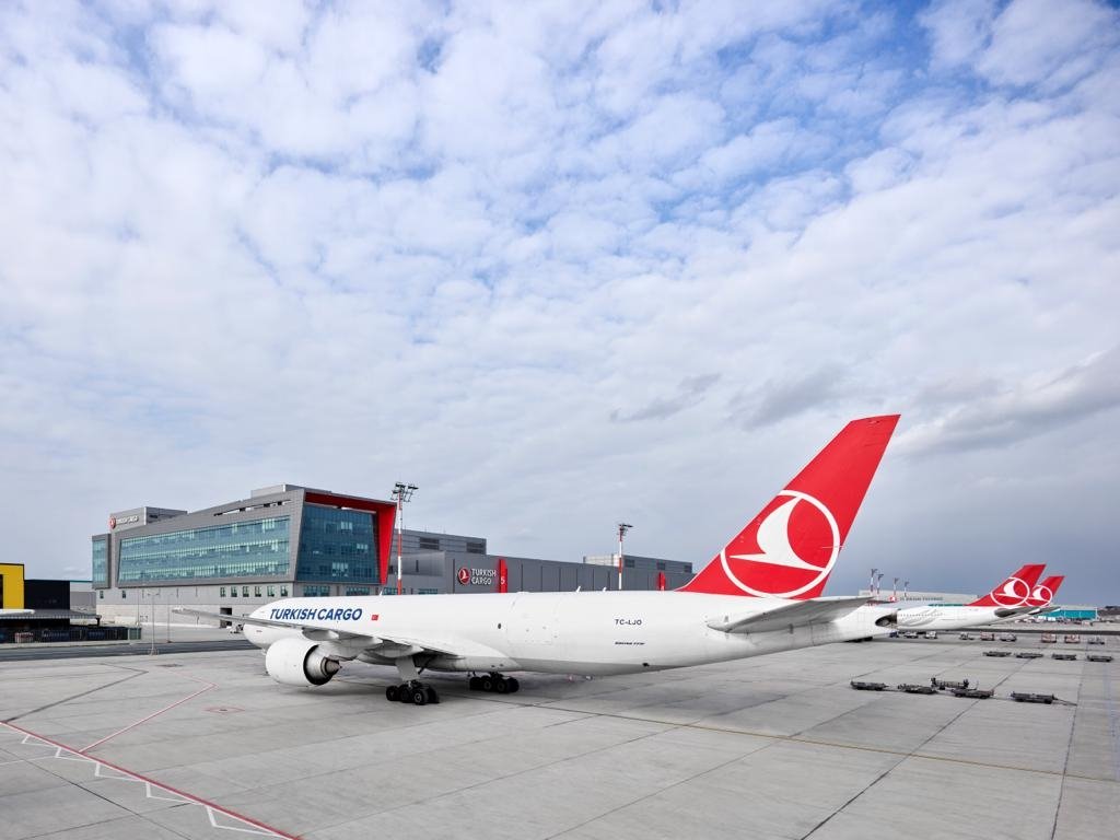 Turkish Cargo aircraft are seen at Istanbul Airport, Turkey, June 24, 2022. (Turkish Airlines via AA)