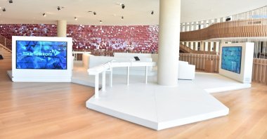 The Türk Telekom Lounge is seen inside the Atatürk Culture Center (AKM).