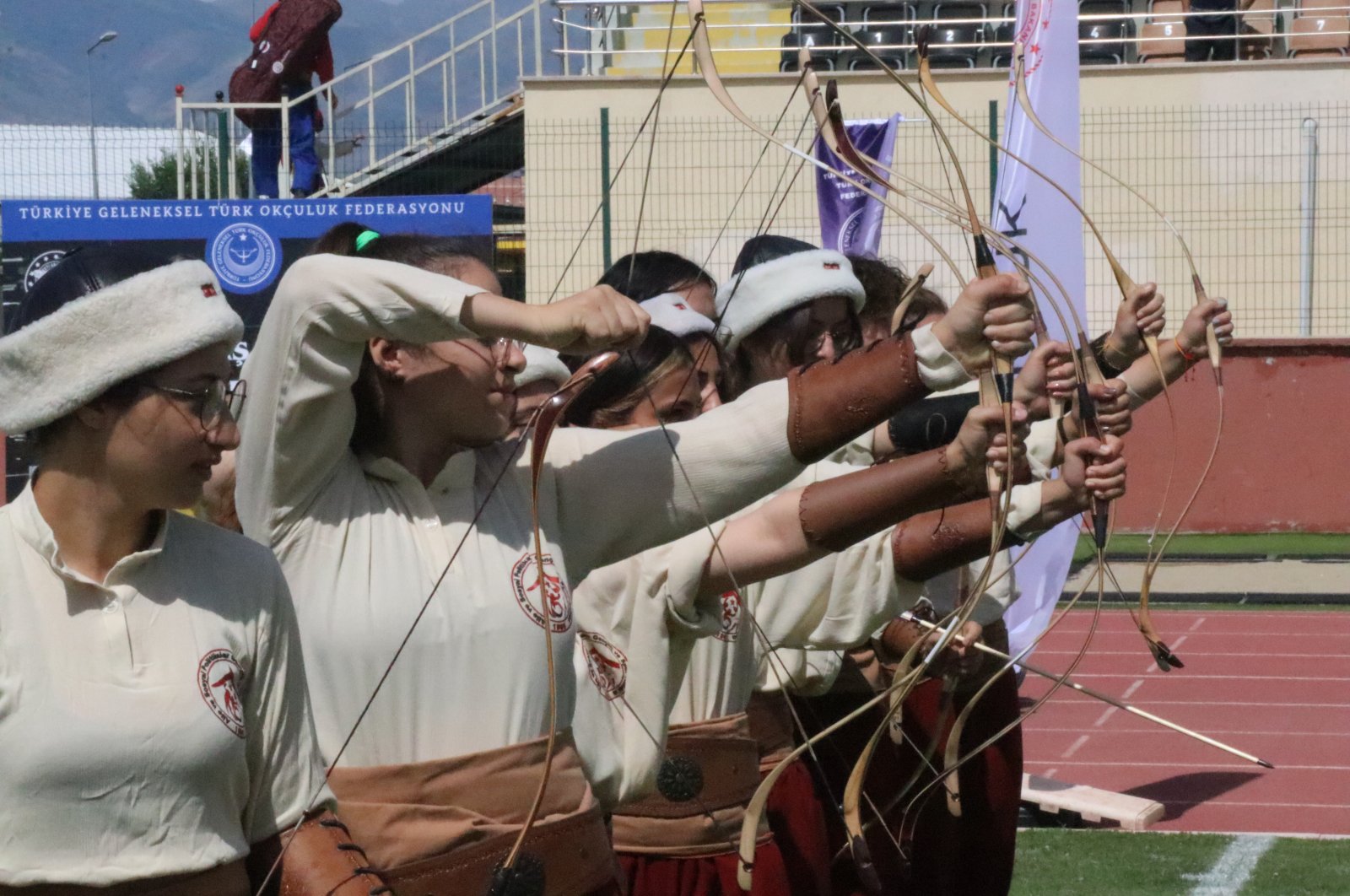 Women archers participate in the Traditional Archery National Championships, Erzincan, Turkey, June 23, 2022. (AA Photo)