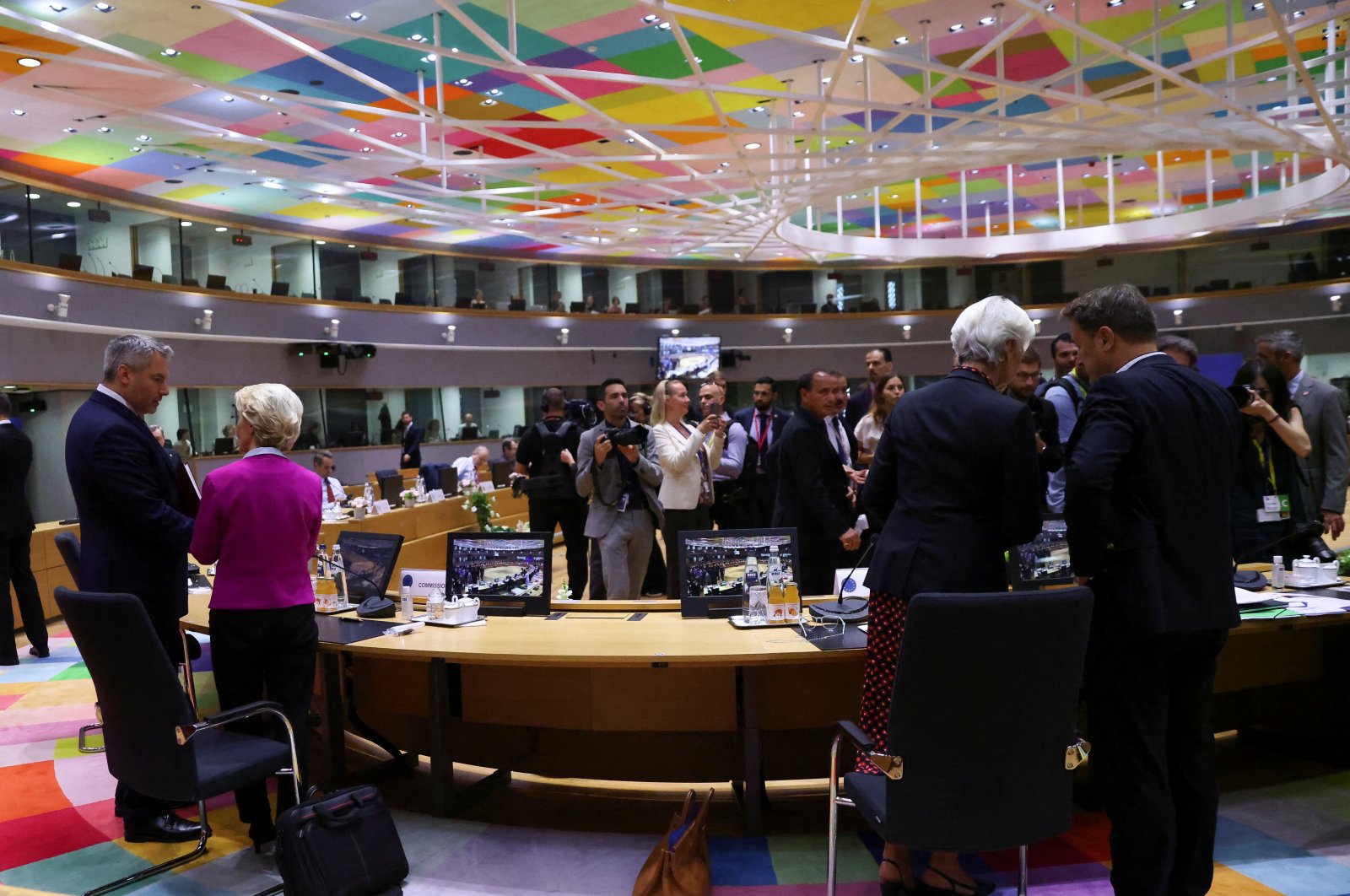 European Union leaders attend a summit in Brussels, Belgium June 24, 2022. (Reuters Photo)