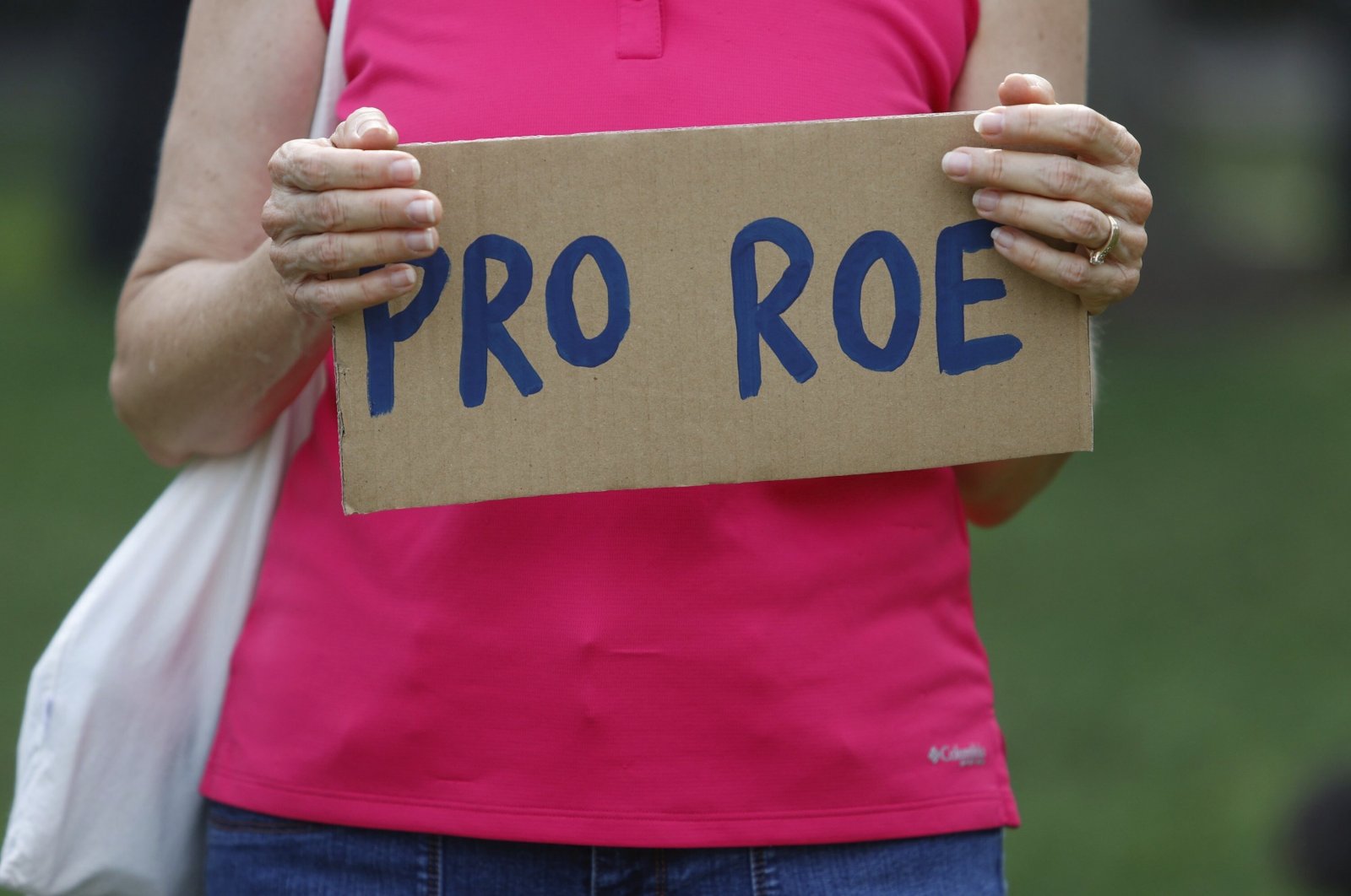 Protesters display their pro-abortion signs on June 24, 2022, at North Straub Park in St. Petersburg, Florida, U.S. (AP Photo)