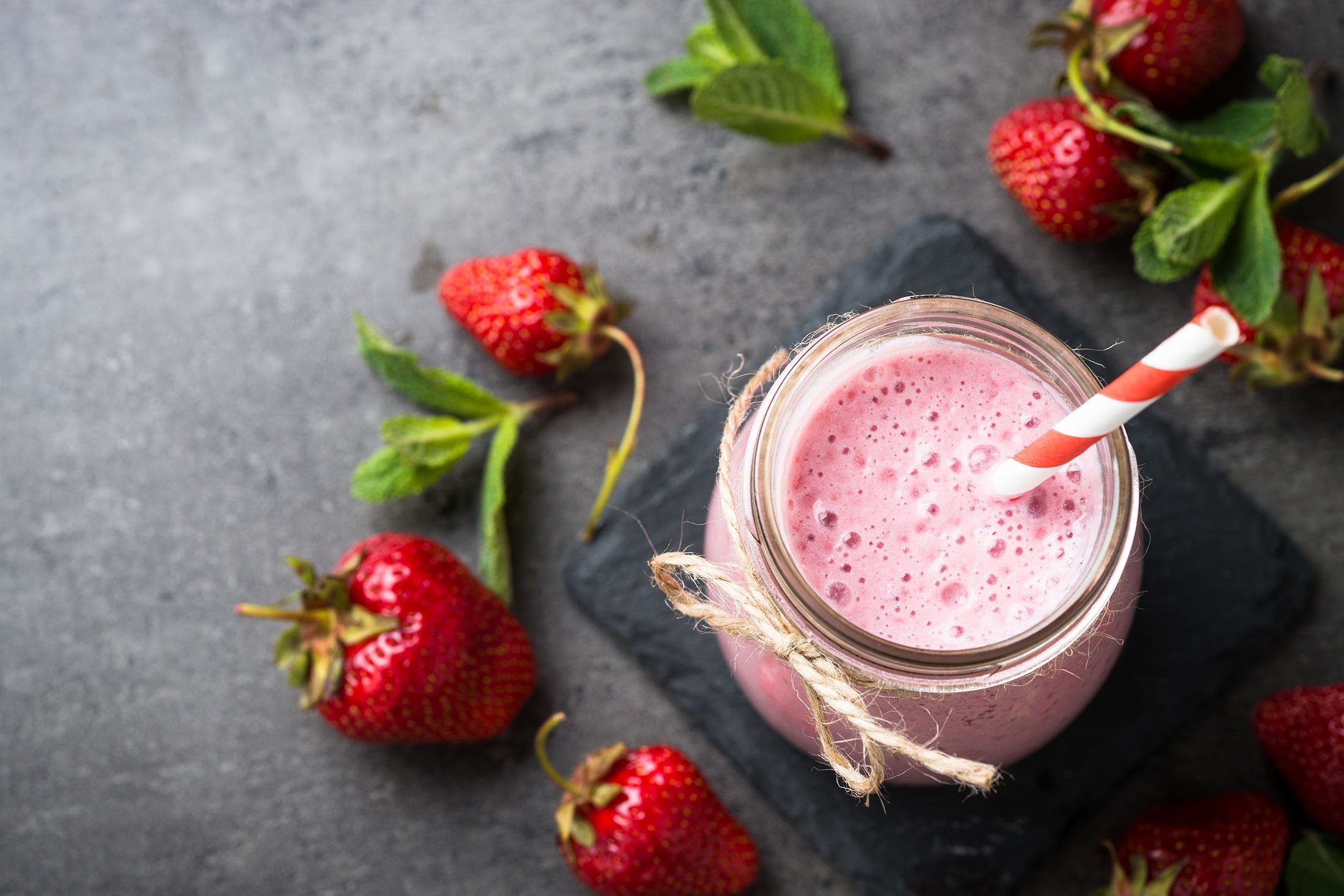 Strawberry smoothie is easy to make and great to enjoy. (Shutterstock Photo)