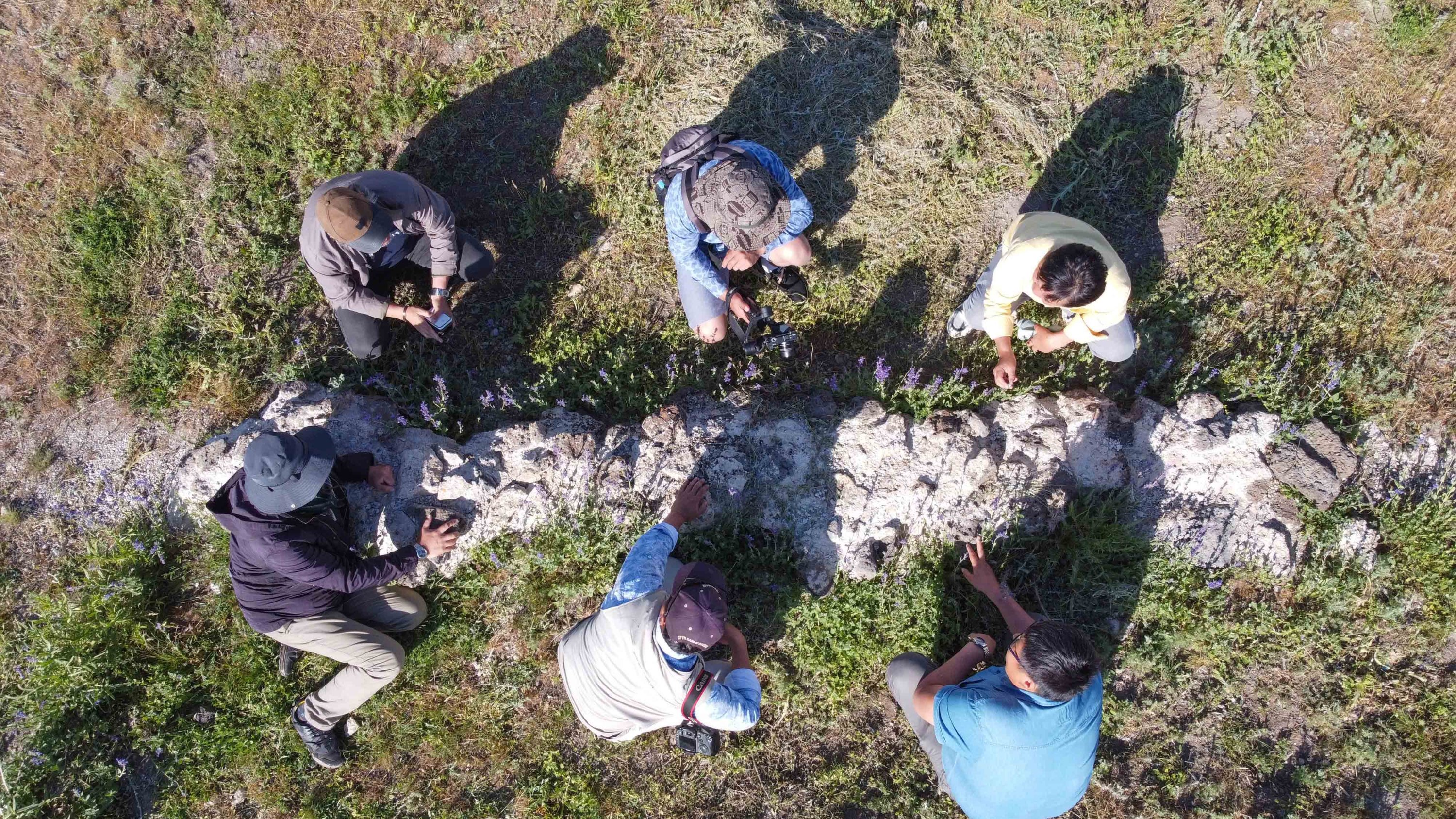 Turkish and Mongolian scientists conduct archaeological surveys on the Çaldıran Plain, Van, eastern Turkey, July 24, 2022. (AA Photo)