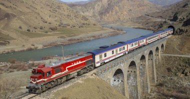 The Kurtalan Express passes through Anatolia, Turkey, Feb. 22, 2018. (AA Photo)