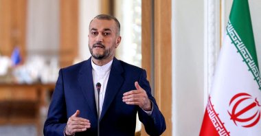 Iran&#039;s Foreign Minister Hossein Amir-Abdollahian speaks during a press conference with the High Representative of the European Union for Foreign Affairs and Security Policy at the foreign ministry headquarters in Iran&#039;s capital Tehran, June 25, 2022. (AFP Photo)