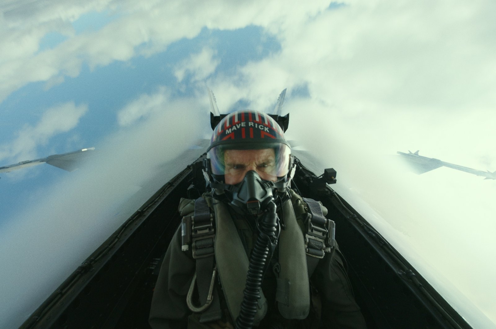 Tom Cruise in a scene from the film &quot;Top Gun: Maverick.&quot; (Courtesy of Paramount Pictures)