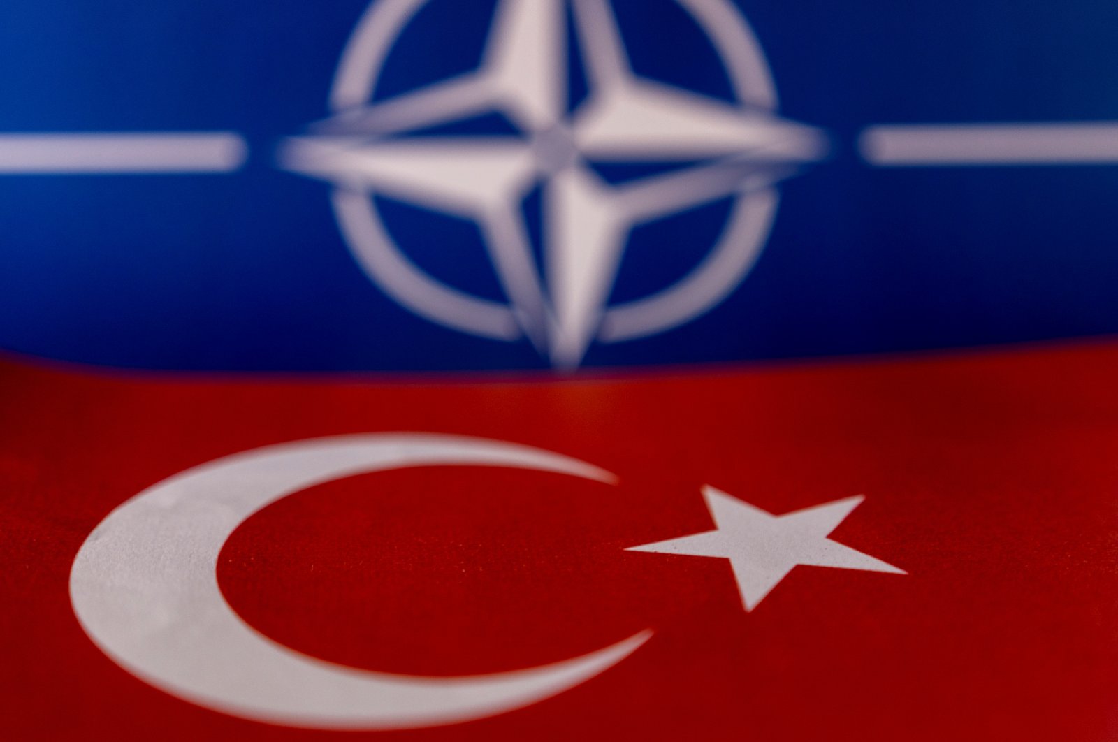 NATO and Turkish flags are seen in this illustration taken on May 18, 2022. (Reuters Photo)