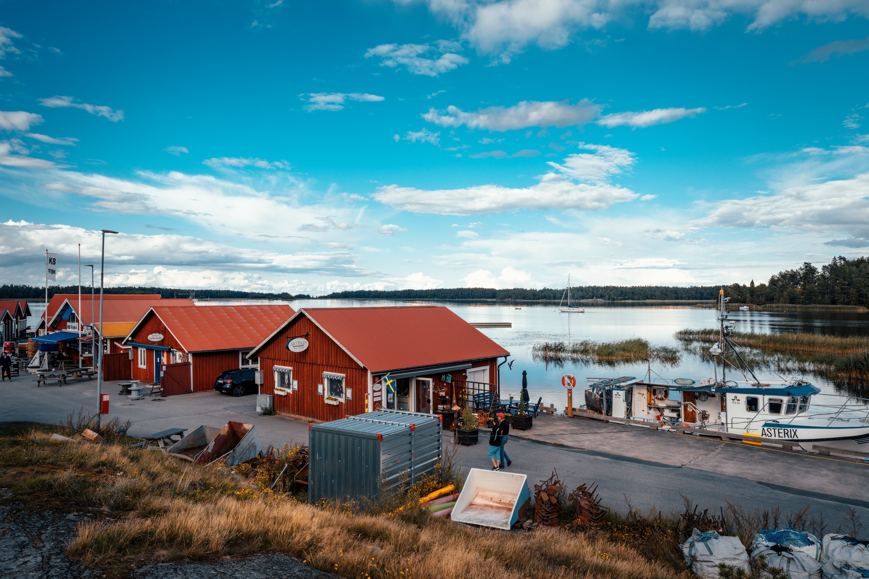 Pelabuhan pemancingan Spikens terletak di Swedia dan danau terbesar di Uni Eropa Vänern, Swedia, 20 Agustus 2021. (Foto Shutterstock)