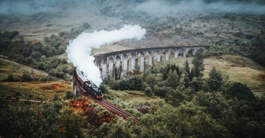 Glenfinnan Viaduct railway in Inverness, Scotland. (Shutterstock Photo)