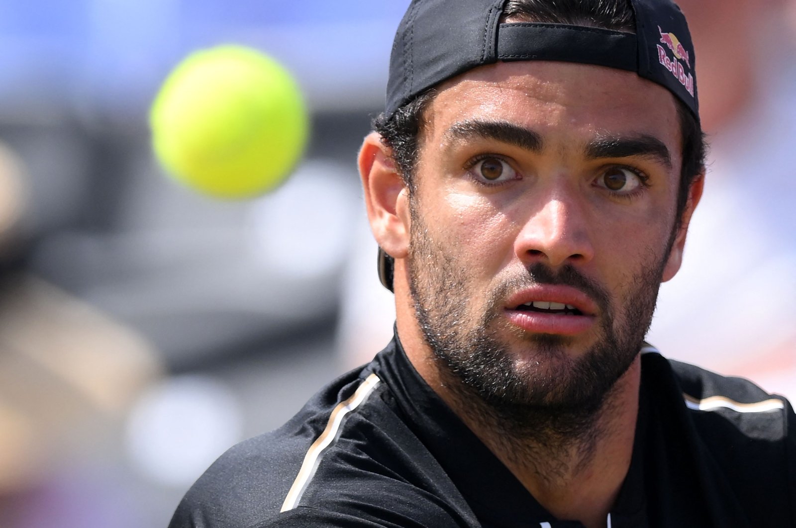 Matteo Berrettini in action at the ATP Championships, London, England, June 17, 2022. (AFP Photo)
