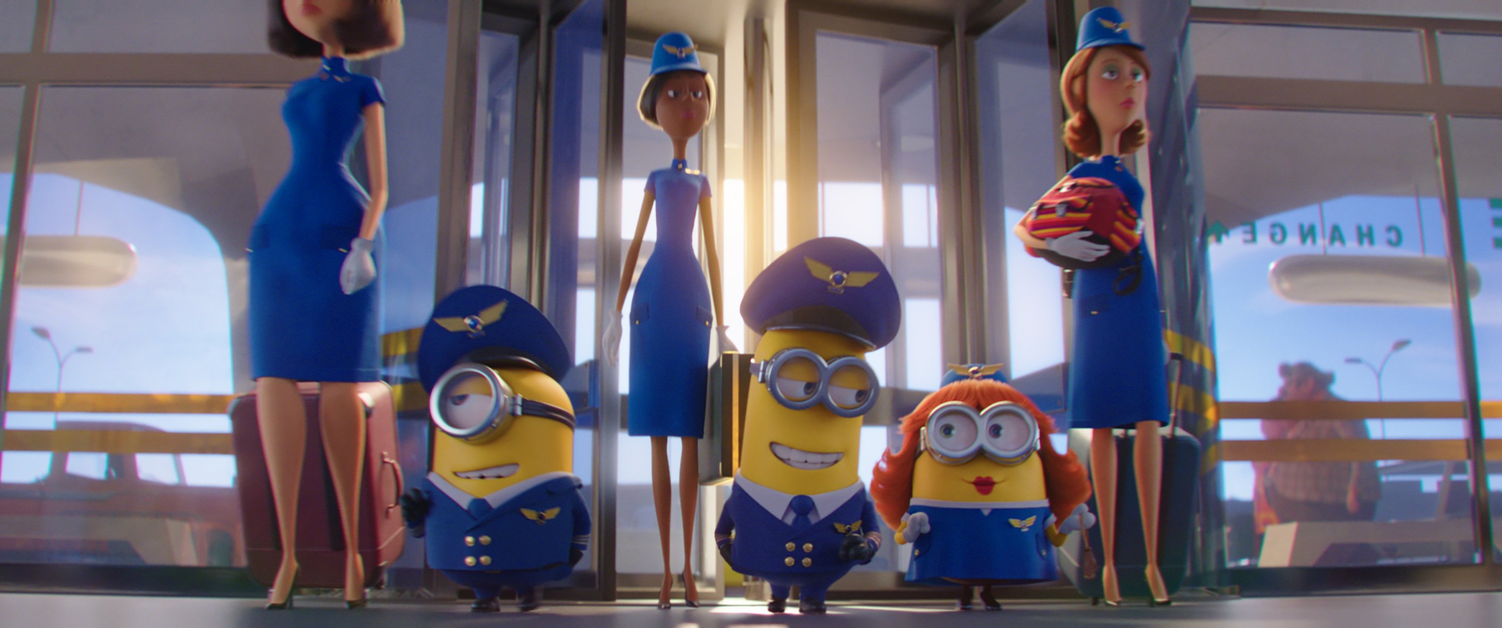 Gambar yang dirilis oleh Universal Pictures ini menunjukkan karakter Minion (LR), Kevin, Stuart dan Bob dalam sebuah adegan dari 