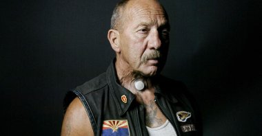 In this file photo taken on Aug. 22, 2003, Sonny Barger, founder of the Oakland, California charter of the Hells Angels Motorcycle Club, attends a party in Quincy, Illinois, U.S. (AFP Photo)