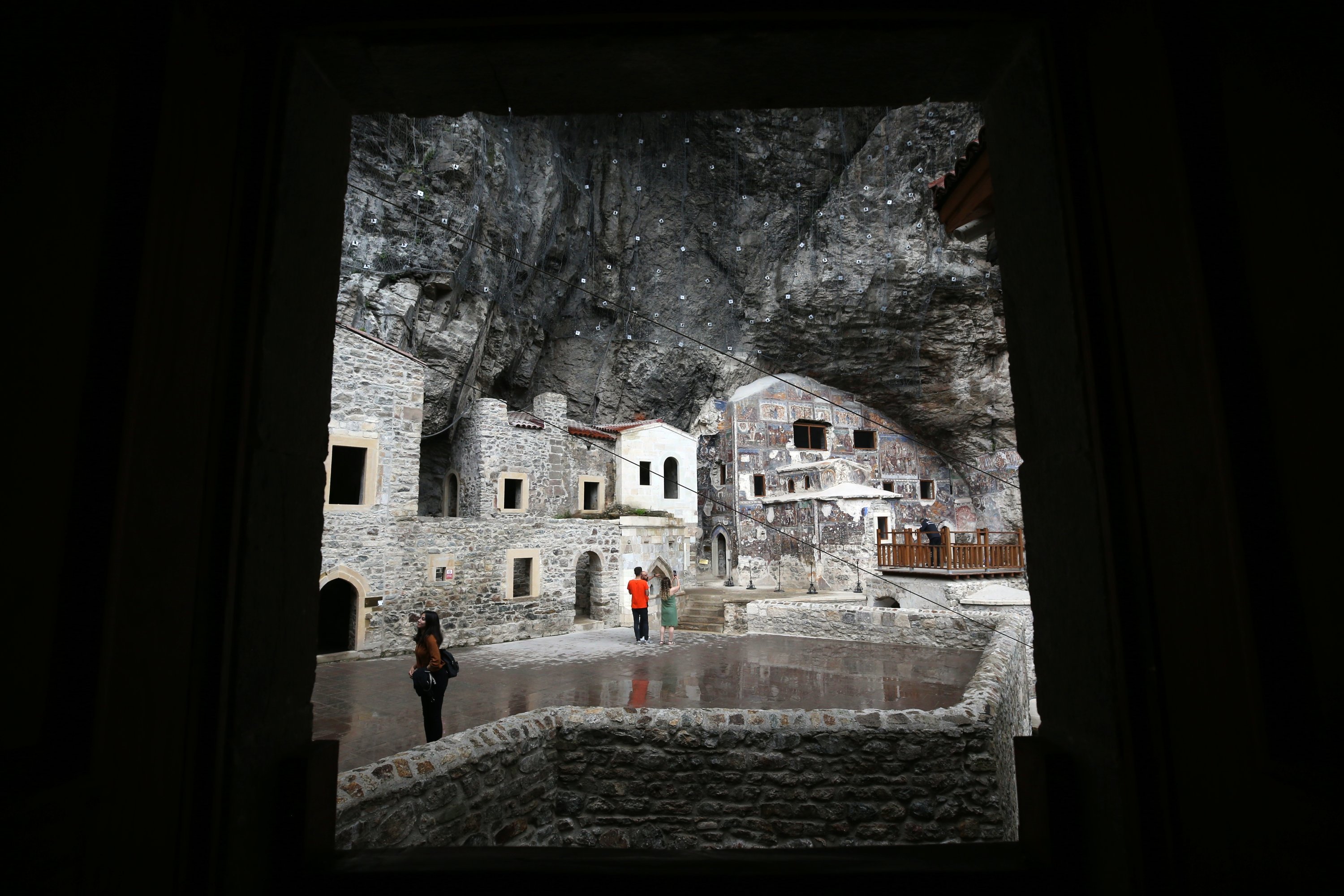 A view of Sümela Monastery, in Trabzon, northern Turkey, July 1, 2022. (AA PHOTO)