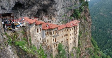 A view of Sümela Monastery in Trabzon, northern Turkey, July 1, 2022. (AA PHOTO)