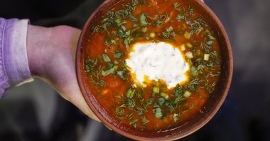 UNESCO inscribed the culture of Ukrainian borscht cooking on the List of Intangible Cultural Heritage to be "in need of urgent safeguarding," July 1, 2022. (EPA Photo)
