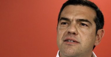 Greek main opposition leader and former-Prime Minister Alexis Tsipras speaks at a press conference at the Syriza Party headquarters, Athens, Greece, May 28, 2019. (Sabah File Photo)