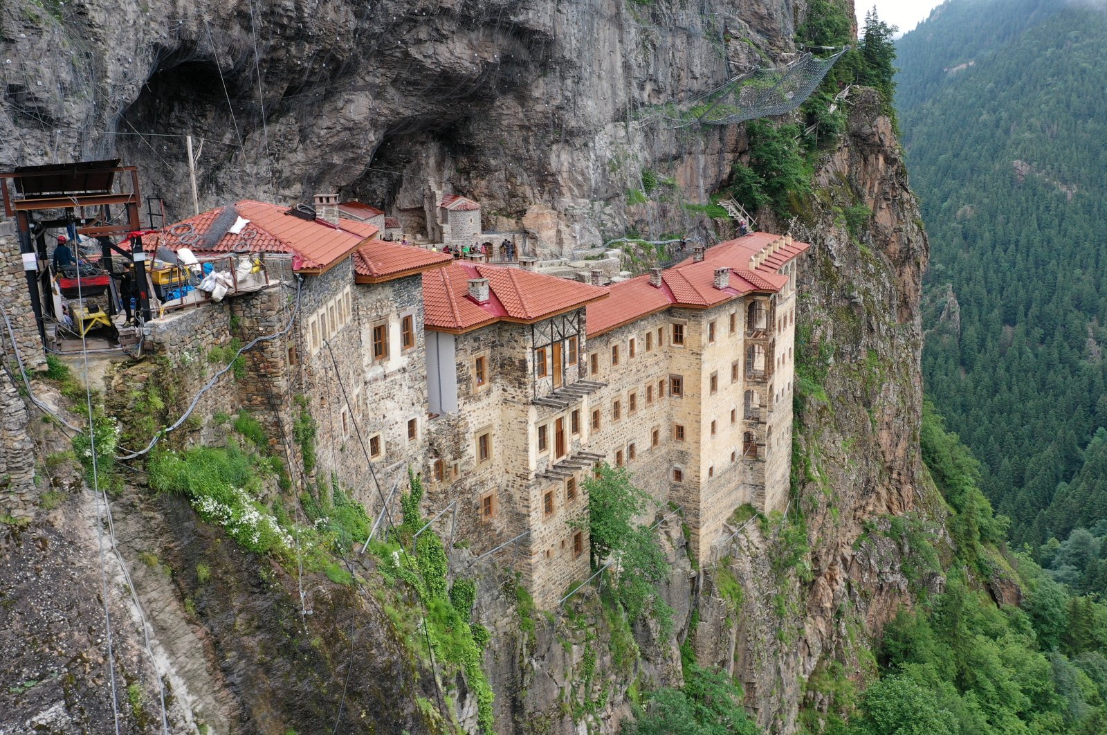 A view of Sümela Monastery in Trabzon, northern Turkey, July 1, 2022. (AA PHOTO)