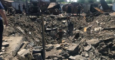 Aftermath of a missile strike in Mykolaiv, Ukraine, June 29, 2022. (Courtesy of Julie Akimova via Reuters)

