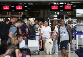 Russian Embassy employees and family members depart, after the Bulgarian government's decision to expel 70 Russian diplomatic staff, at Sofia airport, Bulgaria, July 3, 2022. (REUTERS Photo)