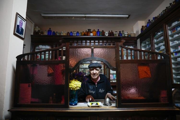 Istanbul&#039;s one of the oldest pharmacies becomes a museum after its owner Melih Ziya Sezer, died at the age of 90, Istanbul, Turkey, Dec. 10, 2021. (DHA Photo)