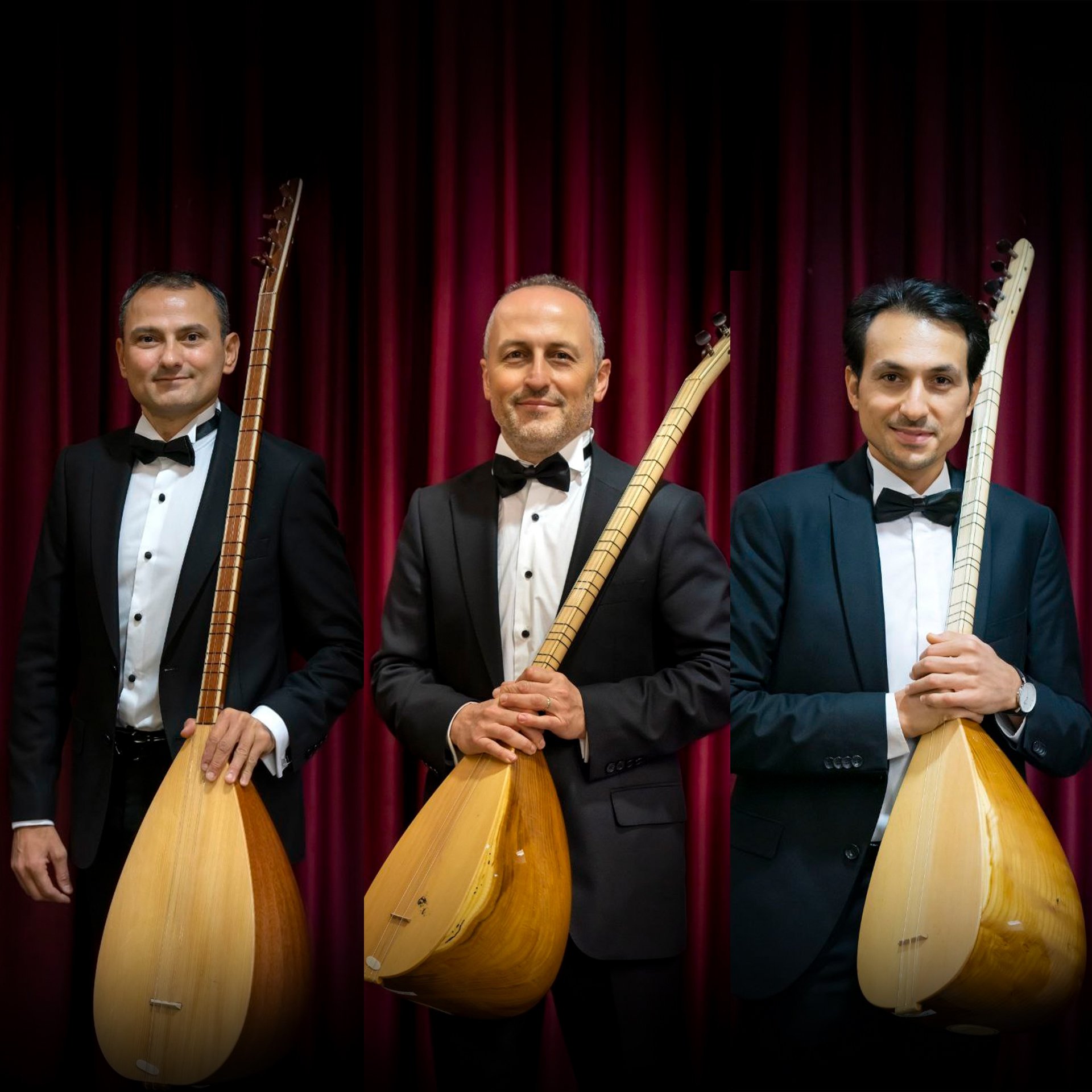  Musicians Savaş Kahraman (L), Fuat Ikiz (M) and Emirhan Kartal will perform the emotional melodies of Anatolia at the 'Our Instrumental Anatolian Melodies' concert. (Courtesy of AKM) 