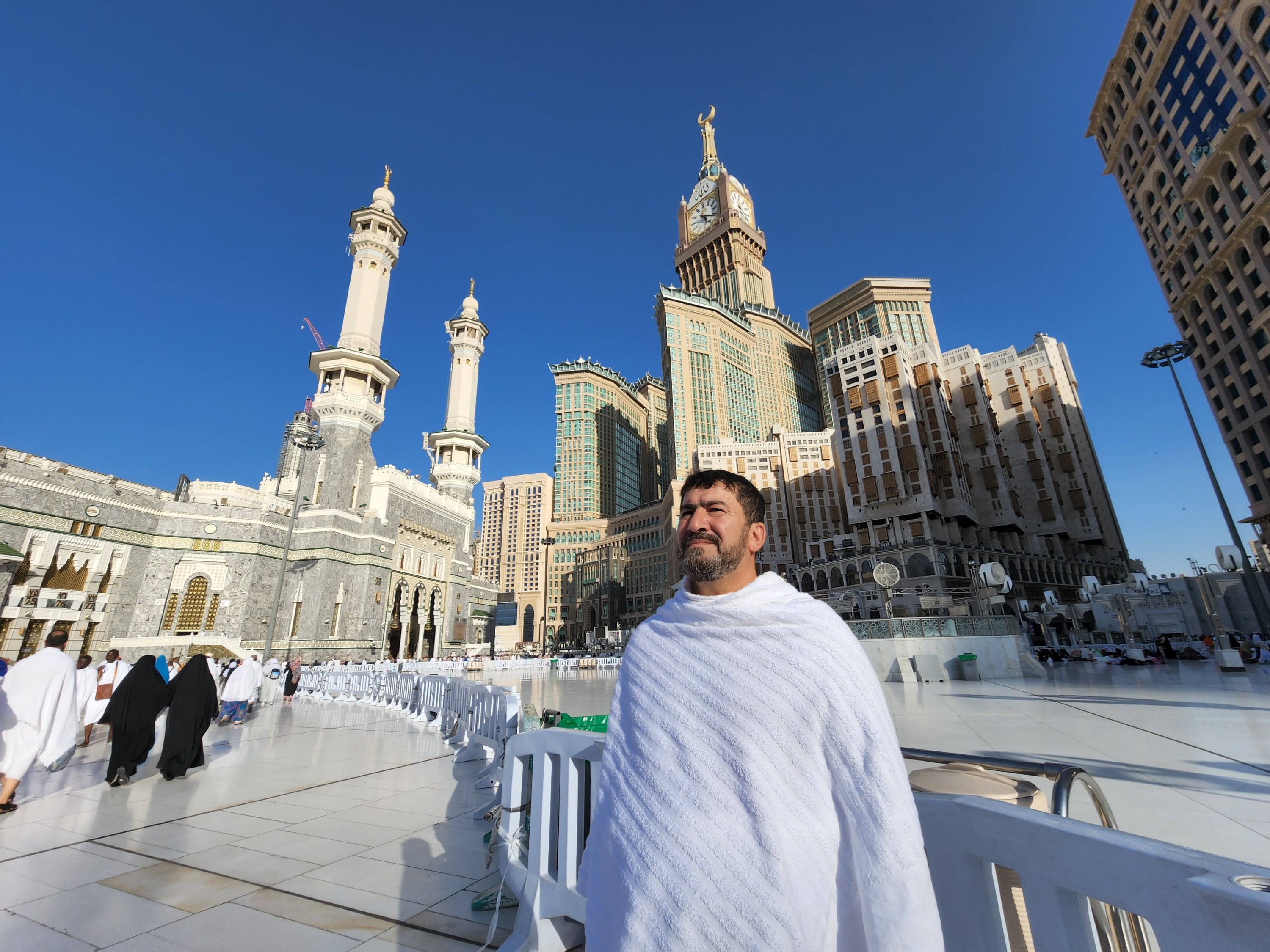 Adam Muhammad di Masjid Al-Haram, Mekah, Arab Saudi, 5 Juli 2022. (AA Photo)