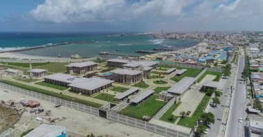 Aerial view of the Turkish Embassy compound in Mogadishu, Somalia, June 30, 2018. (Shutterstock Photo)