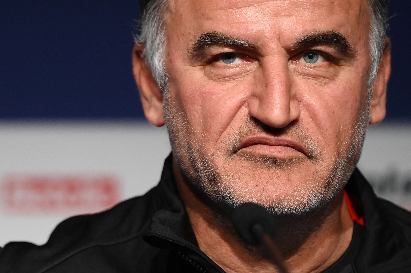 Then Nice&#039;s head coach Christophe Galtier during a press conference before the French Cup final against Nantes, Paris, France, May 6, 2022. (AFP Photo)