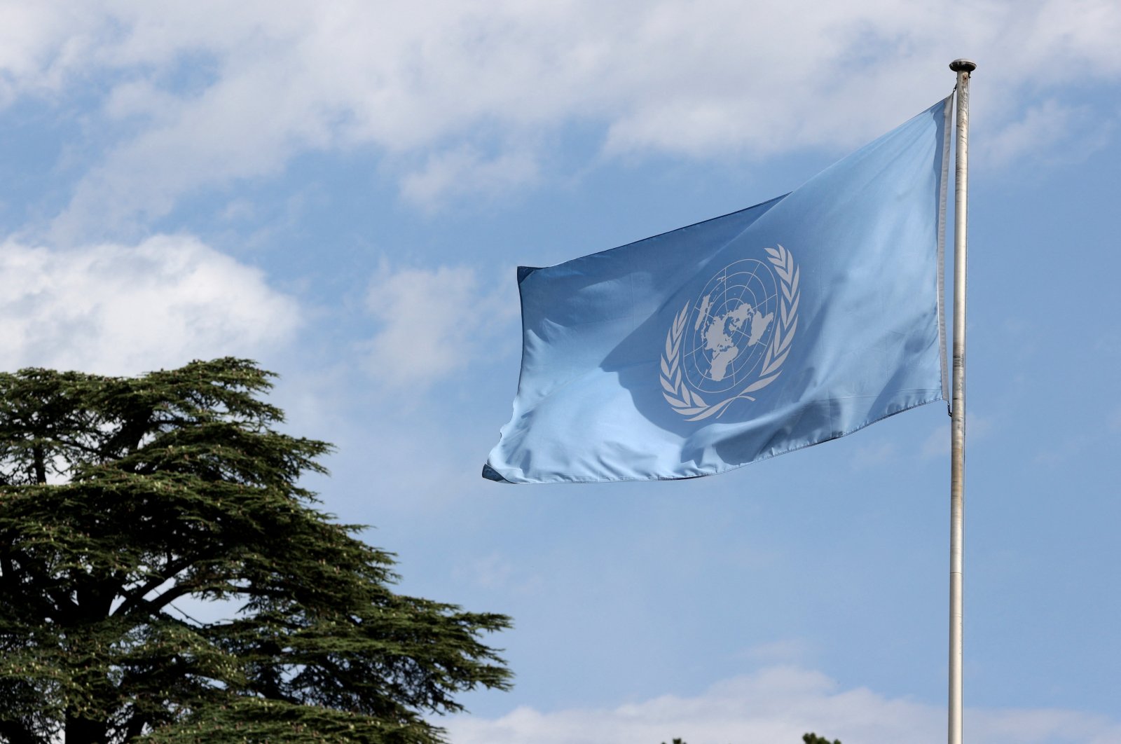 The United Nations flag is seen at the alliance headquarters in Geneva, Switzerland, June 28, 2022.  (REUTERS Photo)