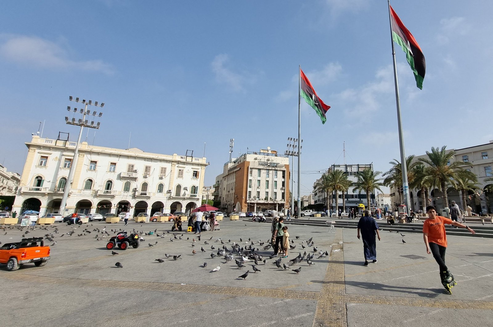 Libyans gather at Martyr&#039;s Square in Libya&#039;s capital Tripoli, July 4, 2022. (AFP Photo)