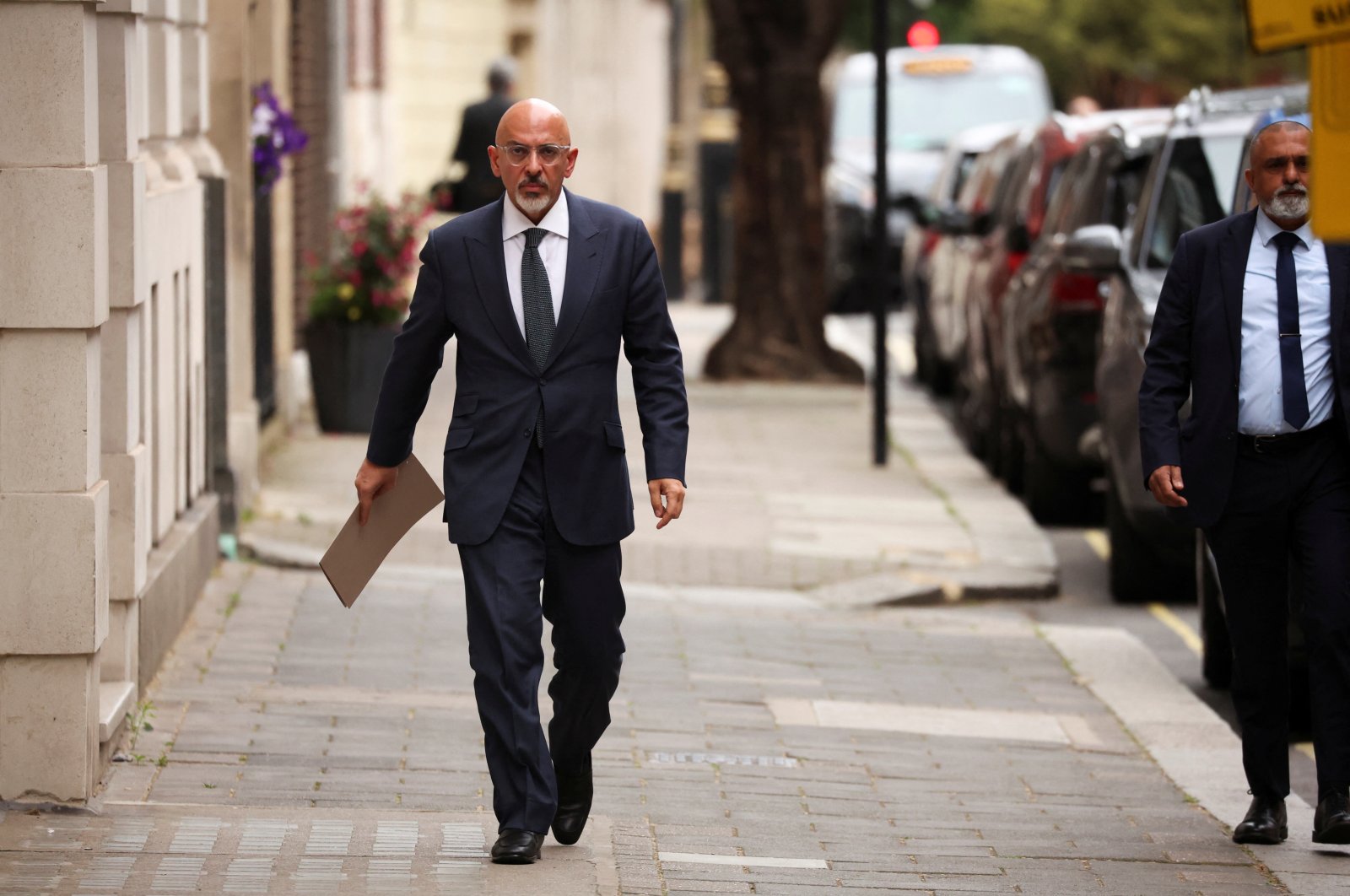 Britain&#039;s new Chancellor of the Exchequer Nadhim Zahawi arrives for TV interviews, in London, Britain, July 6, 2022. (Reuters Photo)