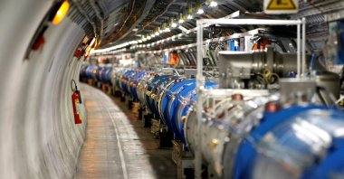 A general view of the Large Hadron Collider experiment is seen in the French village of Saint-Genis-Pouilly near Geneva, Switzerland, July 23, 2014.  (Reuters Photo)
