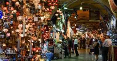Mosaic Ottoman lamps in the Grand Bazaar in Istanbul, Turkey. (Shutterstock Photo)