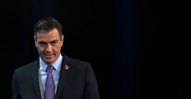 Spanish Prime Minister Pedro Sanchez arrives at a press conference at the recent NATO summit in Madrid, Spain, June 30, 2022. (AFP Photo)