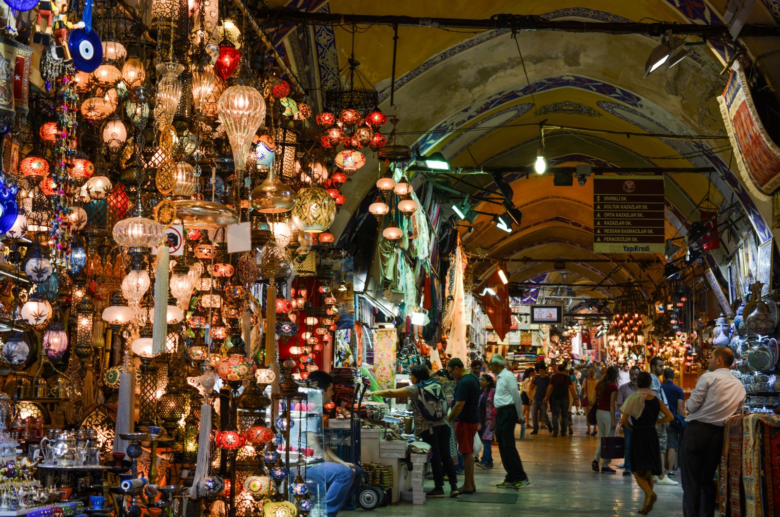 Mosaic Ottoman lamps in the Grand Bazaar in Istanbul, Turkey. (Shutterstock Photo)