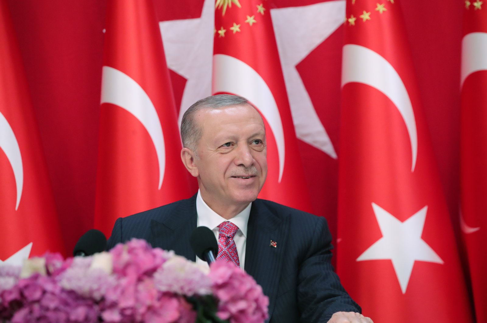 President Recep Tayyip Erdoğan speaks at a program in Istanbul, July 1, 2022. (AA Photo)