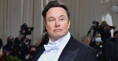 Elon Musk arrives for the 2022 Met Gala at the Metropolitan Museum of Art, New York, U.S., May 2, 2022. (AFP Photo)
