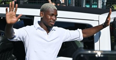 Paul Pogba arrives at Juventus' Medical Center, Turin, Italy, July 9, 2022. (AFP Photo)