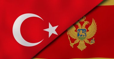The flags of Turkey and Montenegro. (Shutterstock)