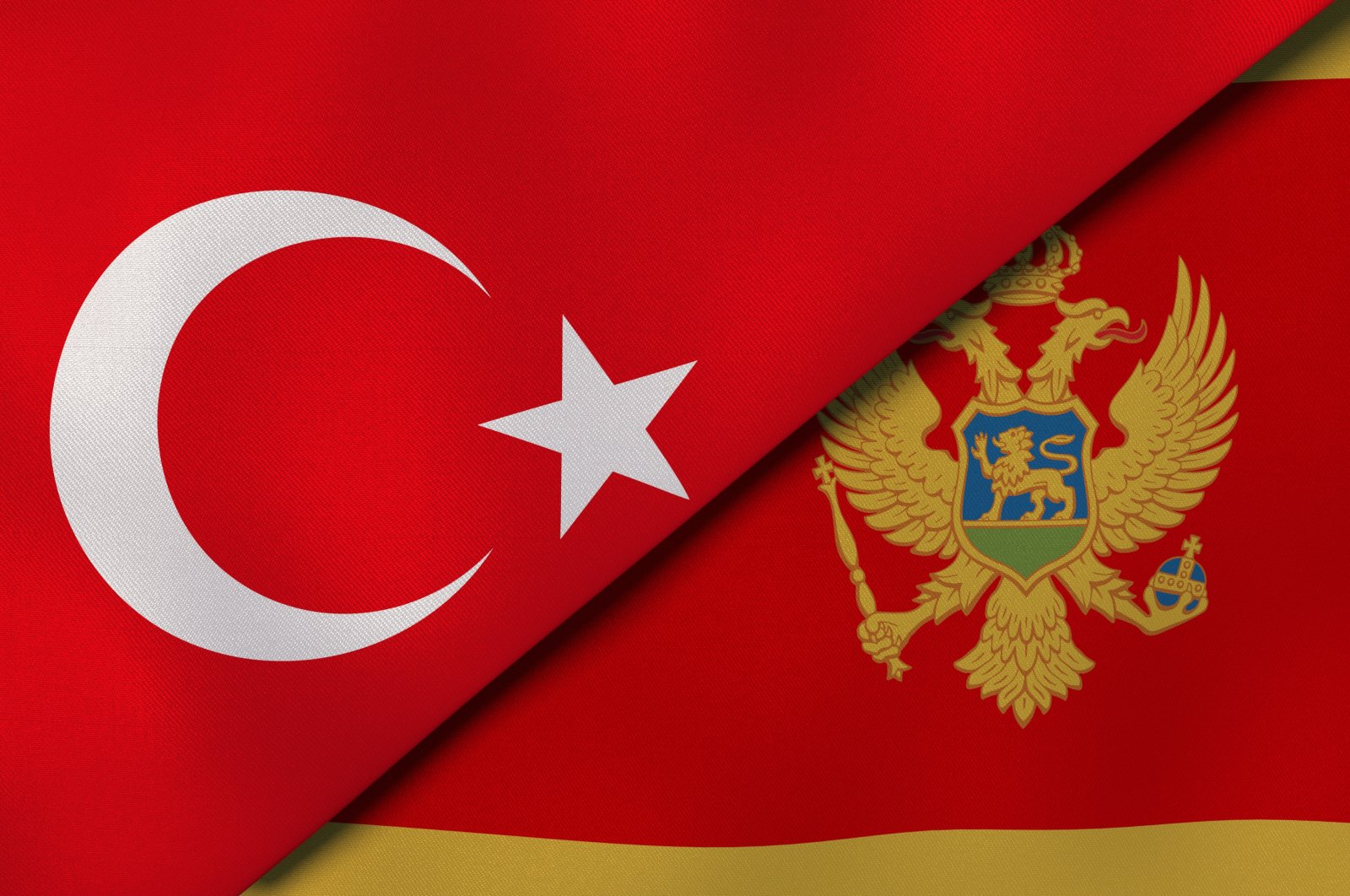 The flags of Turkey and Montenegro. (Shutterstock)