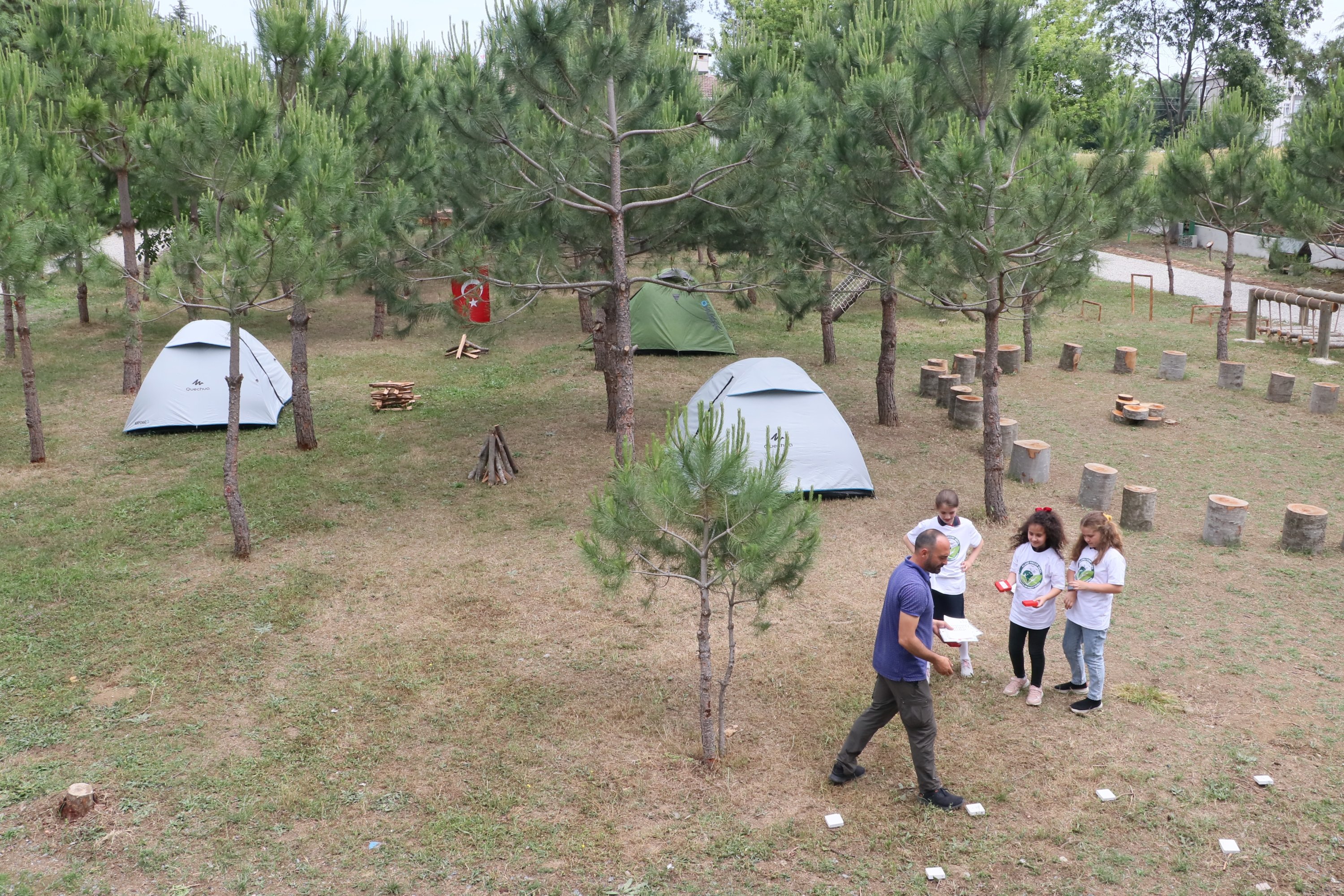 A view of unused school premises repurposed as a "Village Wellness Center," Samsun, Turkey, June 13, 2022. (AA Photo)