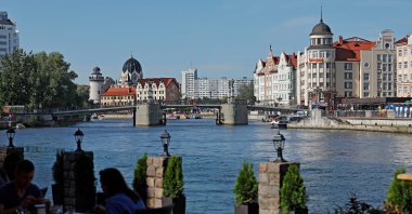 A view shows an embankment of the Pregolya River in Kaliningrad, Russia, June 22, 2022. (Reuters Photo)