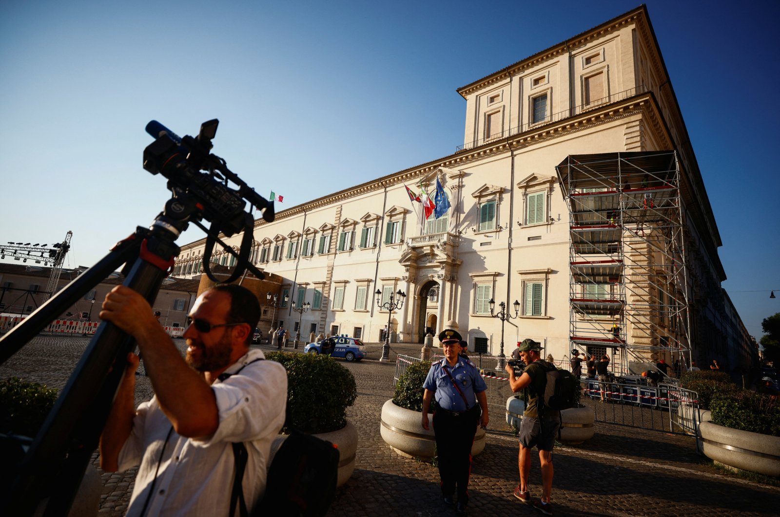 A view of the presidential palace, where Italian Prime Minister Mario Draghi will tender his resignation to Italian President Sergio Mattarella, in Rome, Italy, July 14, 2022. (Reuters Photo)