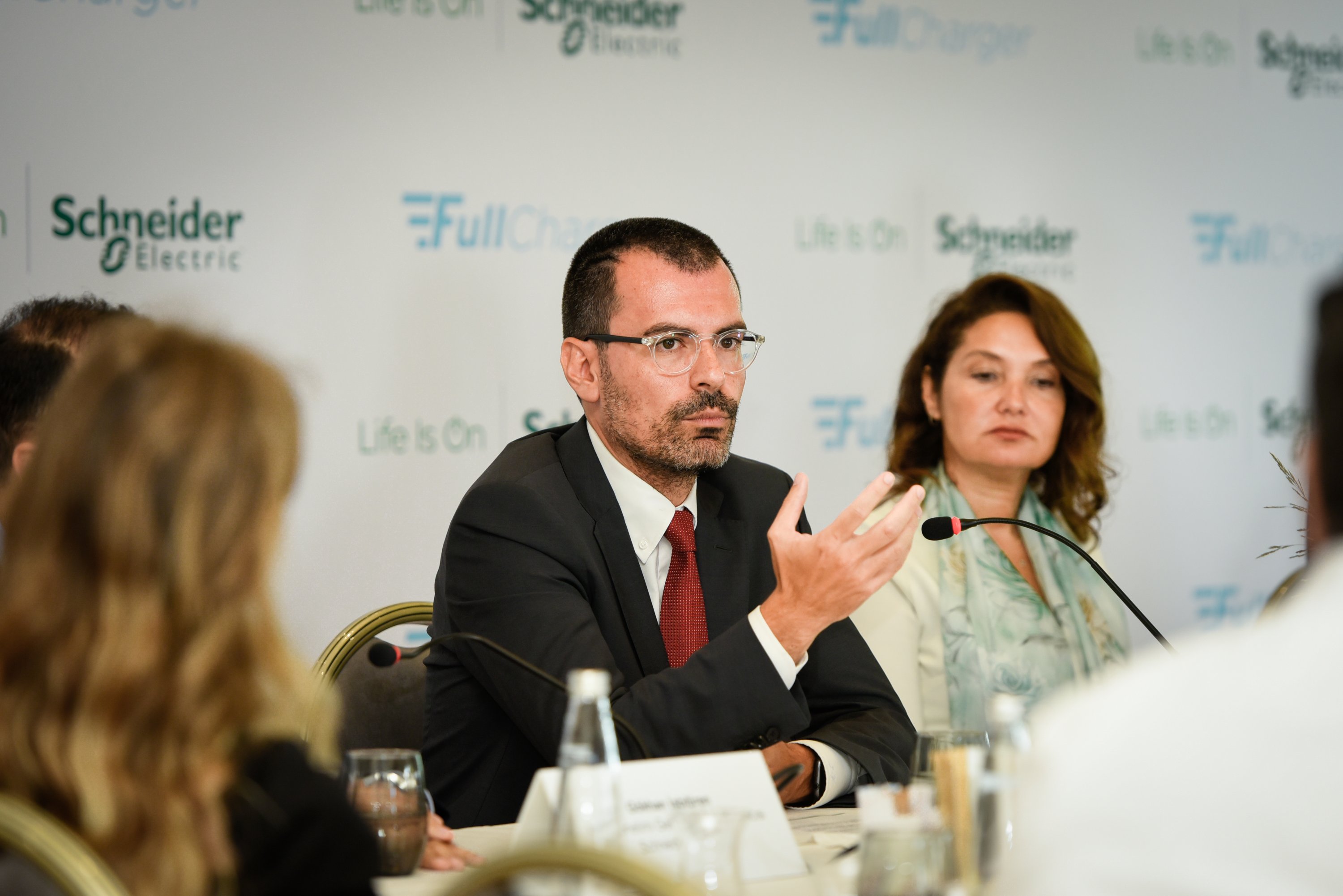 Schneider Electric Turkey General Manager Ismail Yamangil speaks during an event in Istanbul, June 29, 2022. (Courtesy of Schneider Electric)