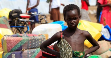 A refugee girl displaced by fighting arrives at the Imvepi settlement in the Arua district of northern Uganda, in this undated file photo. (Reuters File Photo)
