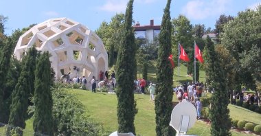 People visit a memorial for coup victims, in Istanbul, Turkey, July 15, 2022. (DHA PHOTO)