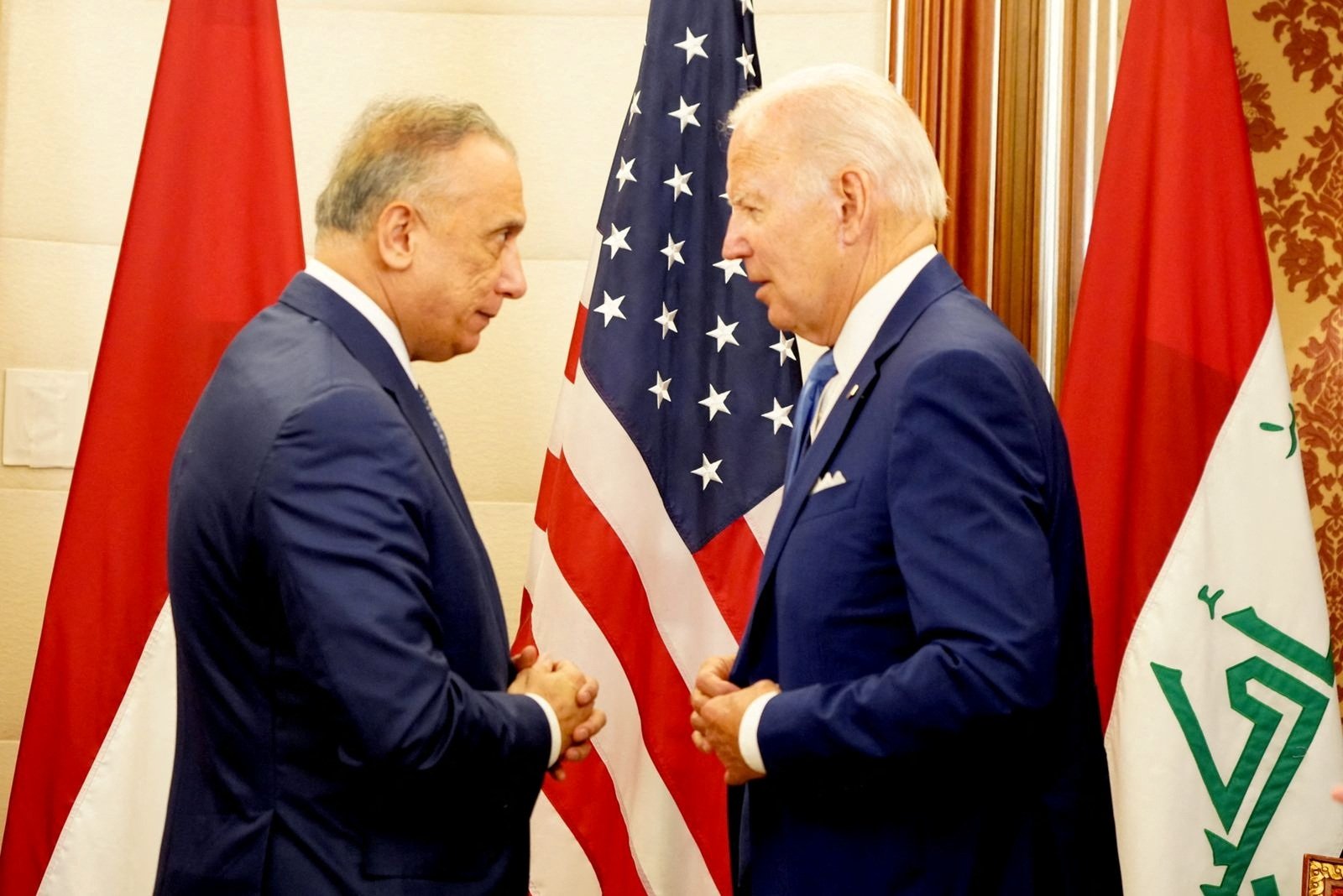 U.S. President Joe Biden meets with Iraqi Prime Minister Mustafa al-Kadhimi, Jeddah, Saudi Arabia, July 16, 2022. (Reuters Photo)