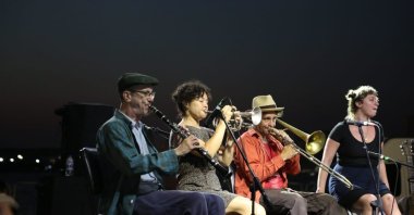 As part of the 29th Istanbul Jazz Festival, Tuba Skinny performs in Istanbul, Turkey, June 6, 2022. (Photo courtesy of Küçükçekmece Municipality)