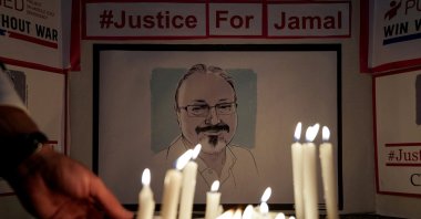 The Committee to Protect Journalists and other press freedom activists hold a candlelight vigil in front of the Saudi Arabia Embassy to mark the anniversary of the killing of journalist Jamal Khashoggi at the kingdom's consulate in Istanbul, in Washington, U.S., Oct. 2, 2019. (Reuters File Photo)
