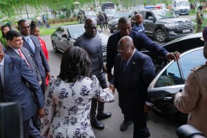 Ghana's President and Chairperson of Economic Community of West African States (ECOWAS) Nana Akufo-Addo arrives at the summit to discuss transitional road map for Mali, Burkina Faso and Guinea, in Accra, Ghana, July 3, 2022. (REUTERS PHOTO)